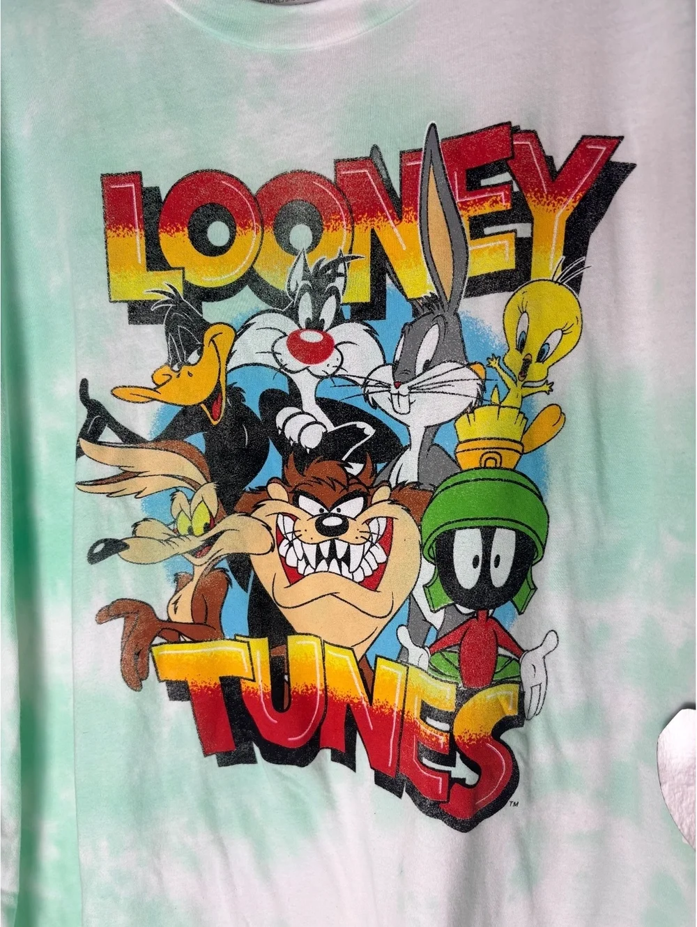 Looney Tunes 3XL Tie Dye Graphic T Shirt Bugs Bunny Taz Tweety NWT